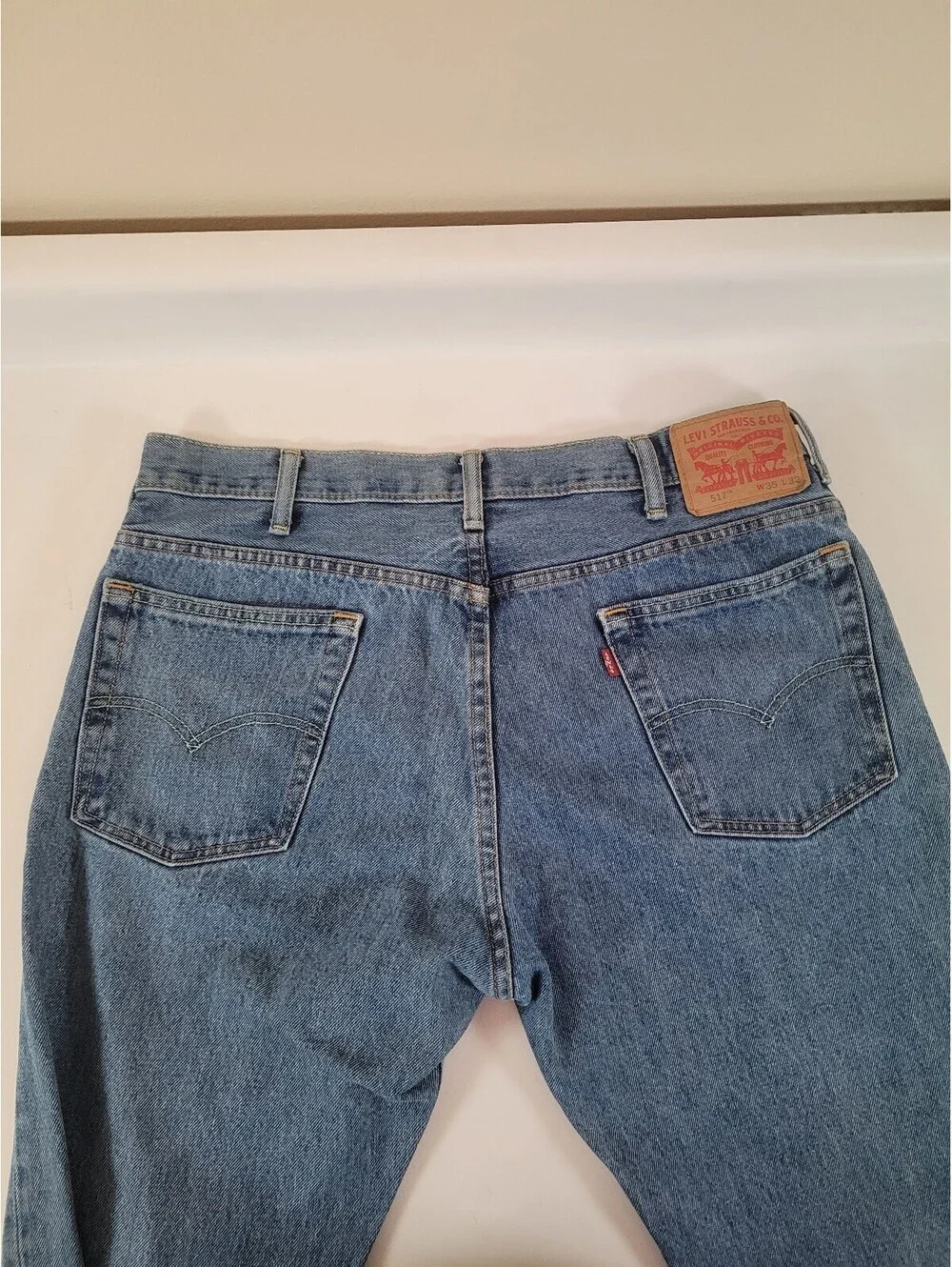Levis 517 bootcut jeans 35x30 blue denim western y2k